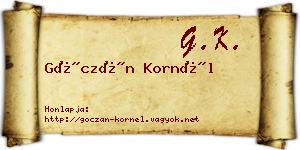 Góczán Kornél névjegykártya