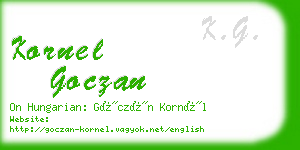 kornel goczan business card